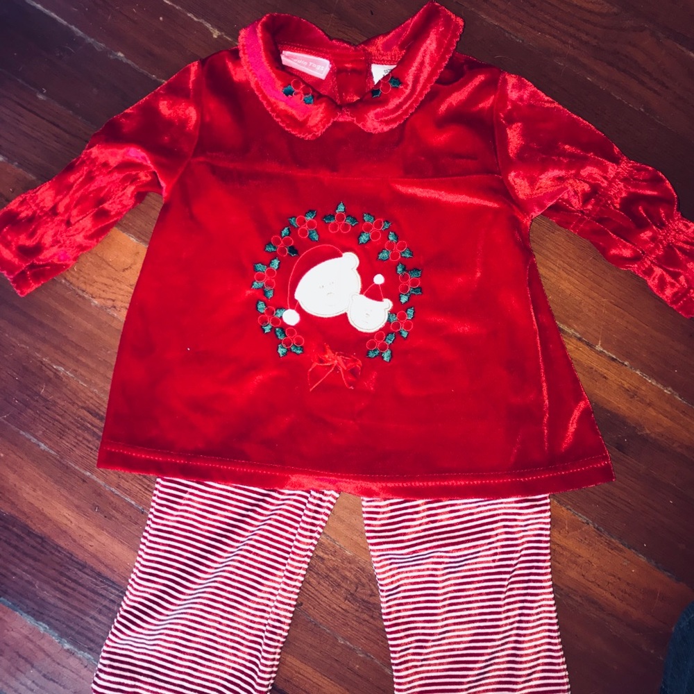 Sale!   Baby Girls Christmas 2 Pc Sz 12M